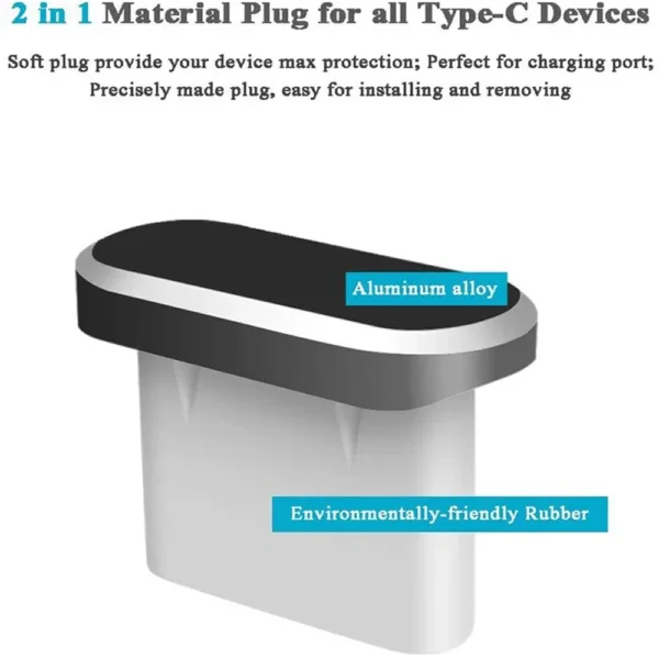 4 pack usb c dust plug set with cleaning brush