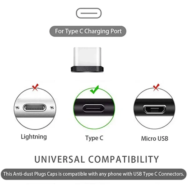 4 pack usb c dust plug set with cleaning brush