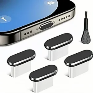 4 pack usb c dust plug set with cleaning brush