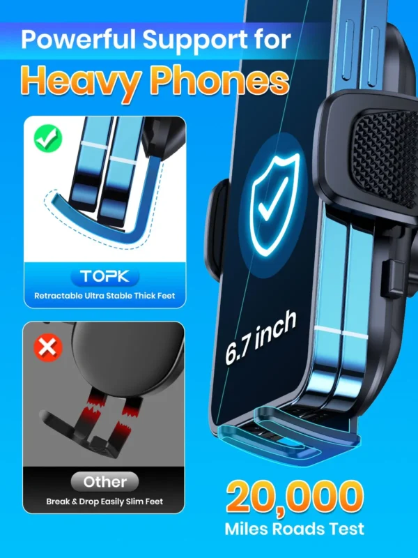 topk universal gravity car phone holder